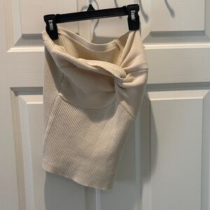Elegant Beige tube top Women's Sweater